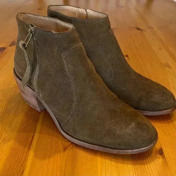Madewell Leather Ankle Boots Brenner Brown Suede Classic - Picture 6 of 15